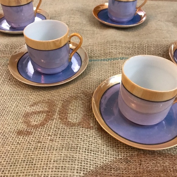 1920-30s Japanese Lustreware espresso set - Picture 2 of 8